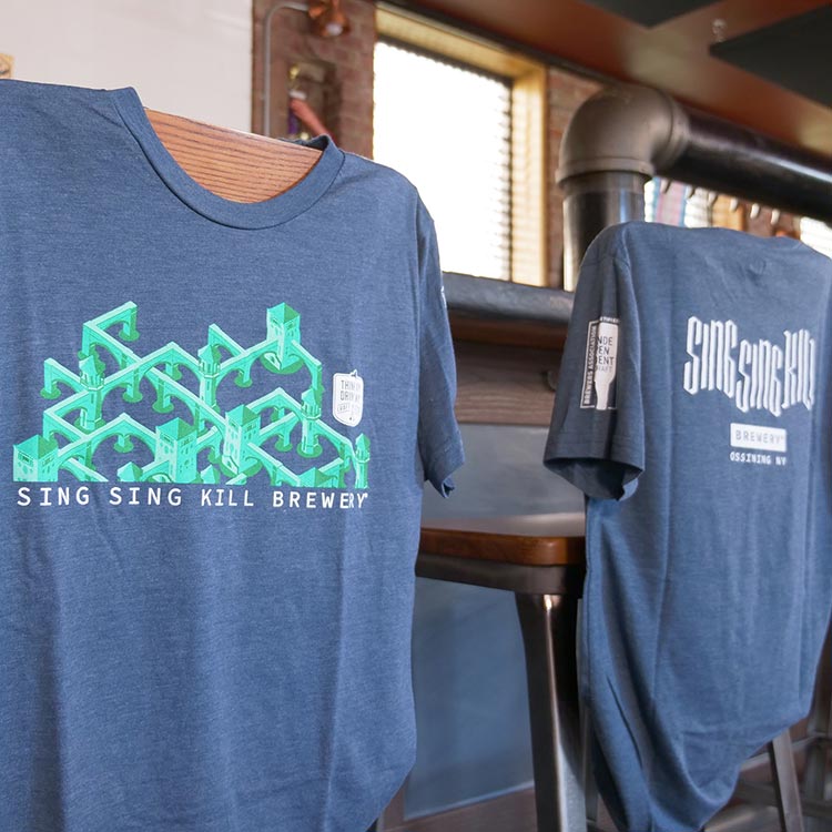 Shirts at bar in SSKB taproom